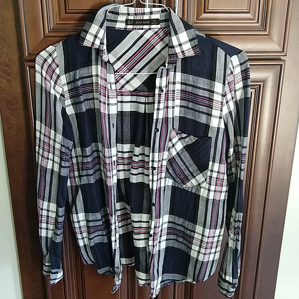 Zara Plaid Button Down
